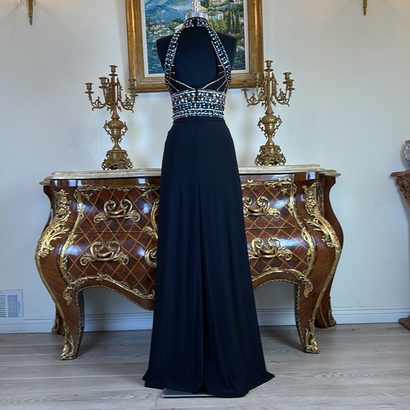 Meier Collection formal stretchy rhinestone evening prom dress - Picture 4 of 6